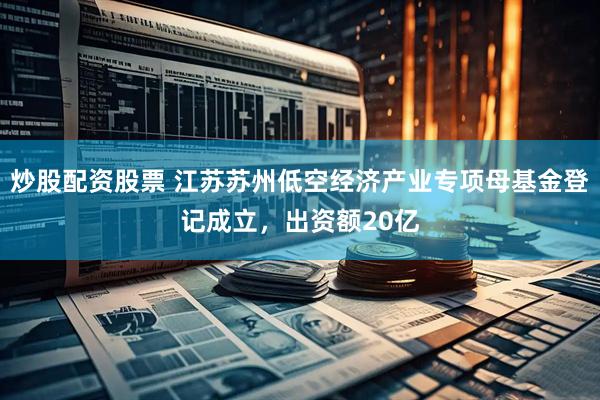 炒股配资股票 江苏苏州低空经济产业专项母基金登记成立，出资额20亿